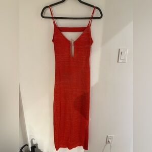 Elegant Red Sleeveless Dress